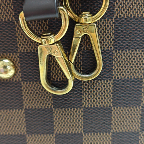 NORMANDY Damier Ebene Coated Canvas Brown