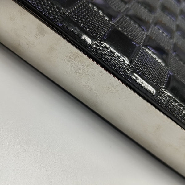 ANJU Damier Graphite Patent Leather Black