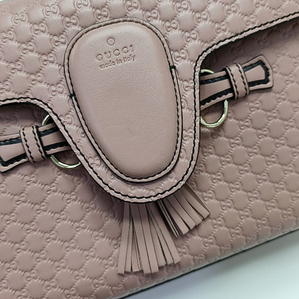 Emily Chain Monogram Calfskin Pink