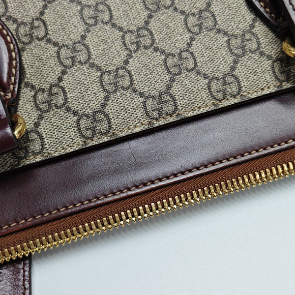 Monogram Coated Canvas Shoulder Bag Black