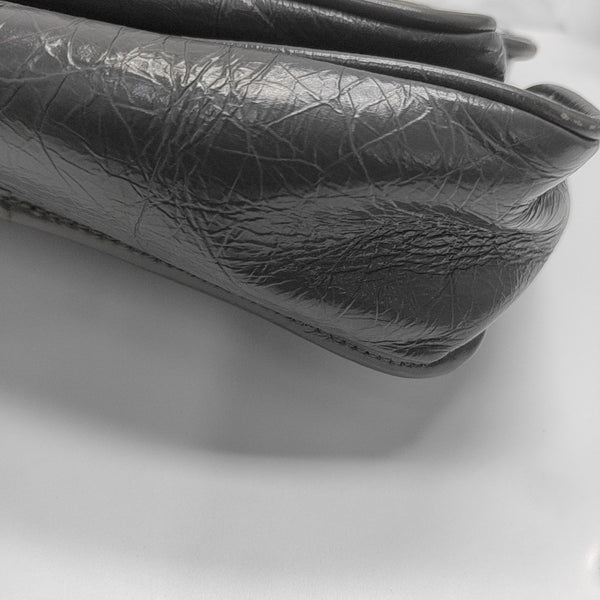 NIKI Small Chevron Calfskin Gray