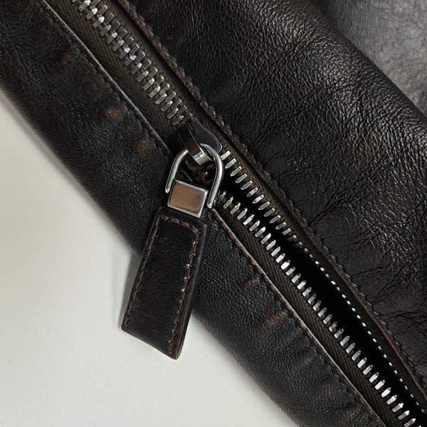 Calfskin Shoulder Bag Brown