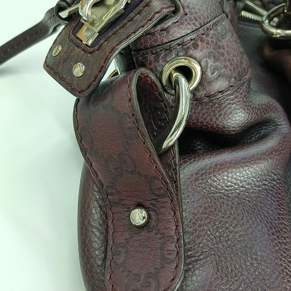 Authenticated pre-owned Bamboo 1947 Calfskin Burgundy - Tote Bag at Looply