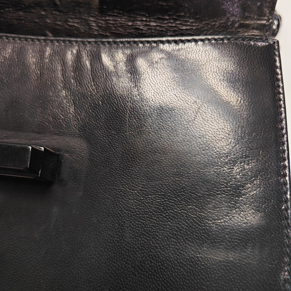 Calfskin Shoulder Bag Black