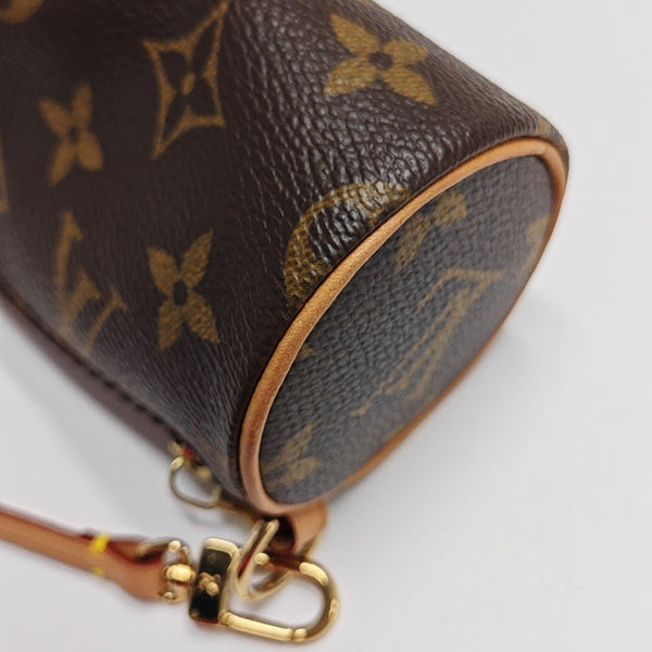 PAPILLON Mini Monogram Coated Canvas Brown