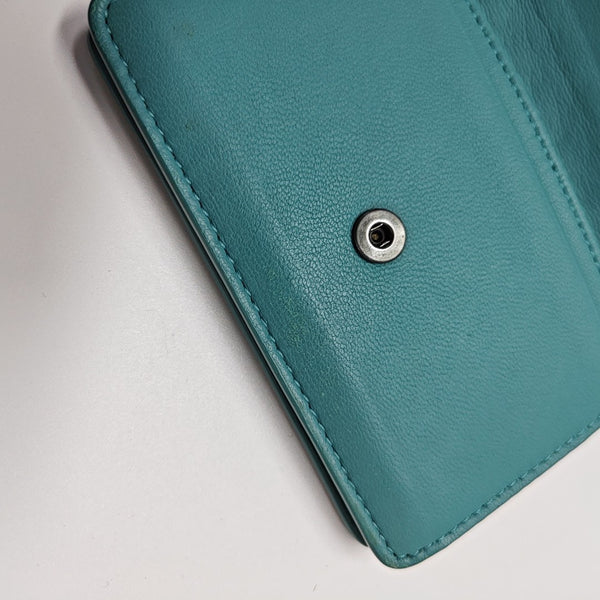 Lambskin Card Holder Blue