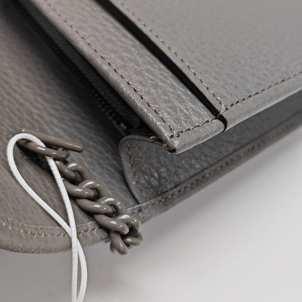 Authenticated pre-owned GG Marmont Mini Calfskin Gray - Shoulder Bag at Looply