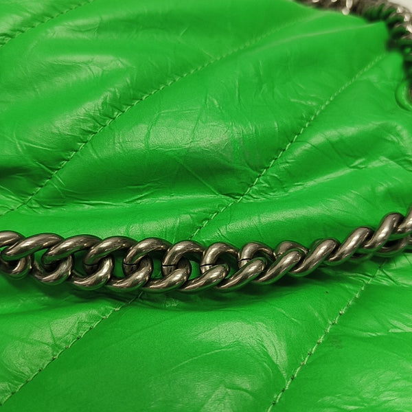 Crush Small Quilted Calfskin Green