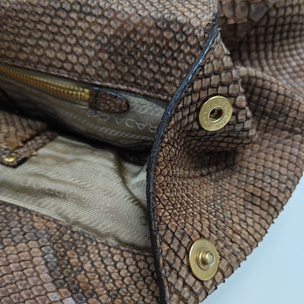 Python Tote Bag Brown