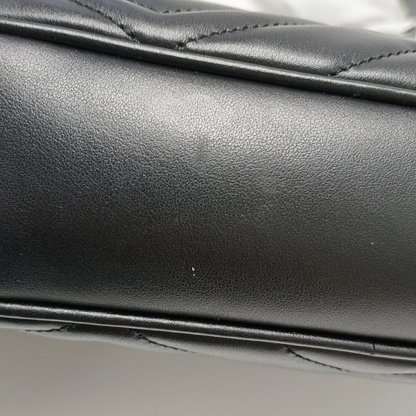 GG Marmont Small Quilted Calfskin Black