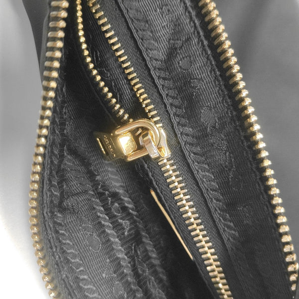 Nylon Top Handle Bag Black