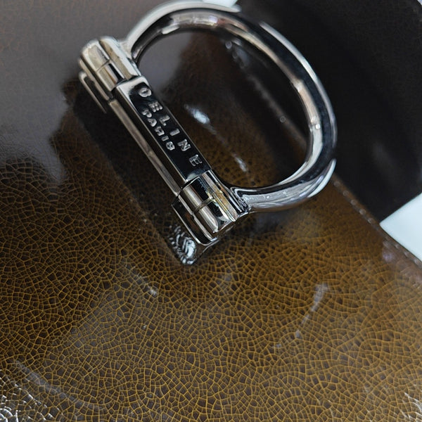 Patent Leather Top Handle Bag Brown