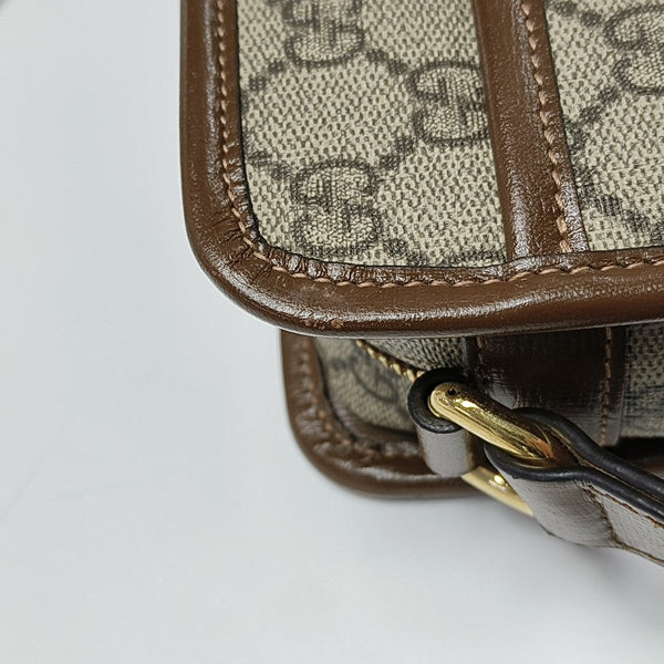 GG Supreme Mini Monogram Coated Canvas Beige