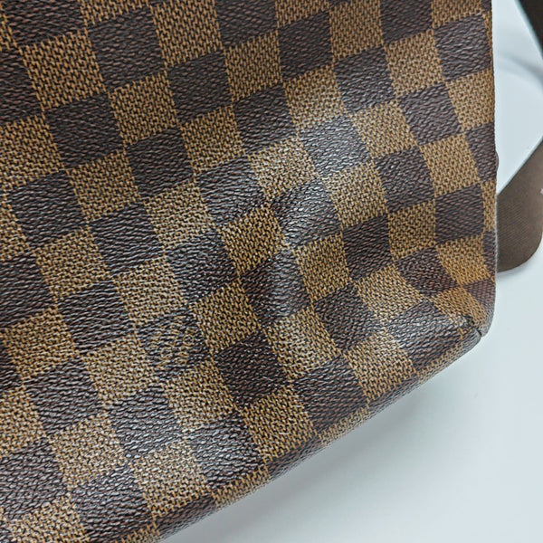 BROOKLYN MM Damier Ebene Coated Canvas Brown