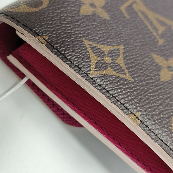 EMILIE Monogram Coated Canvas Brown Wallet