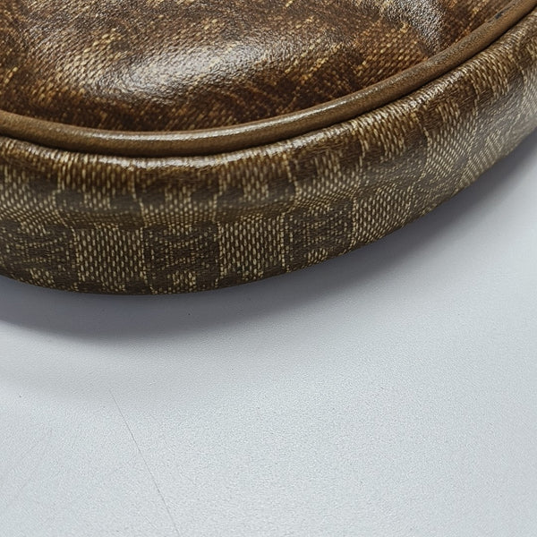 Coated Canvas Shoulder Bag Beige