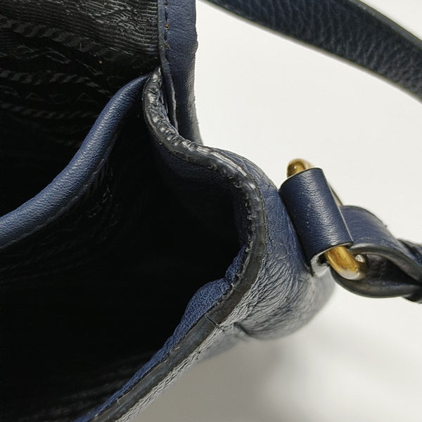 Calfskin Shoulder Bag Blue