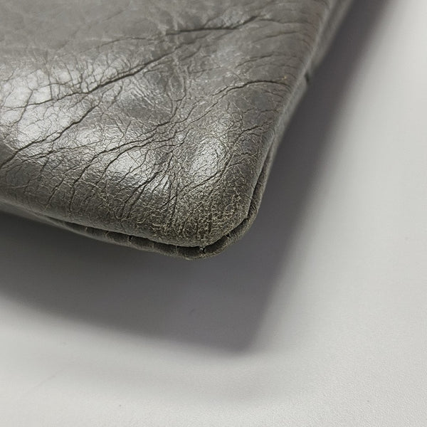Classic Metallic Edge City Small Calfskin Gray