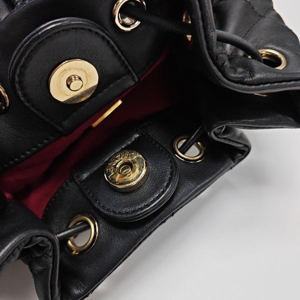 Quilted Lambskin Backpack Black