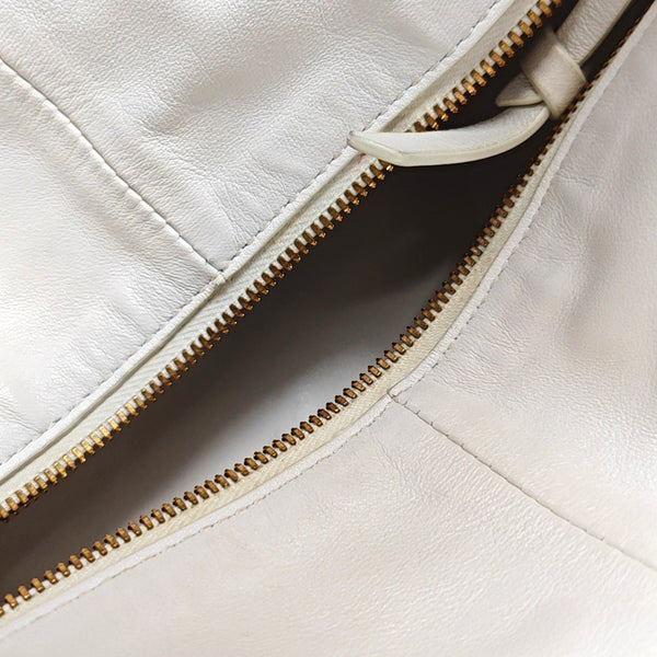 Authenticated pre-owned Jodie Calfskin White - Top Handle Bag at Looply