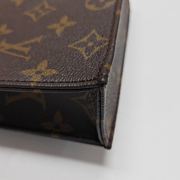 SAC PLAT Mini Monogram Coated Canvas Brown