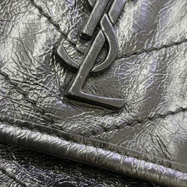 NIKI Small Chevron Calfskin Black