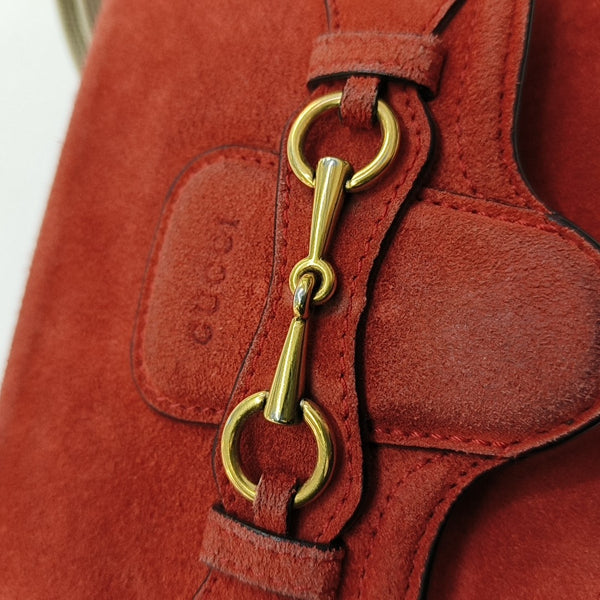 Suede Shoulder Bag Red