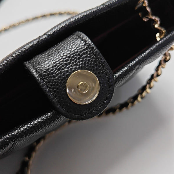 Quilted Grained Calfskin Black