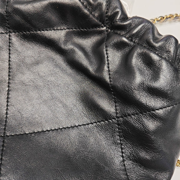 CHANEL 22 Mini Quilted Calfskin Black
