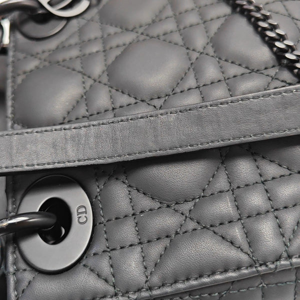 Lady Dior Mini Cannage Calfskin Black