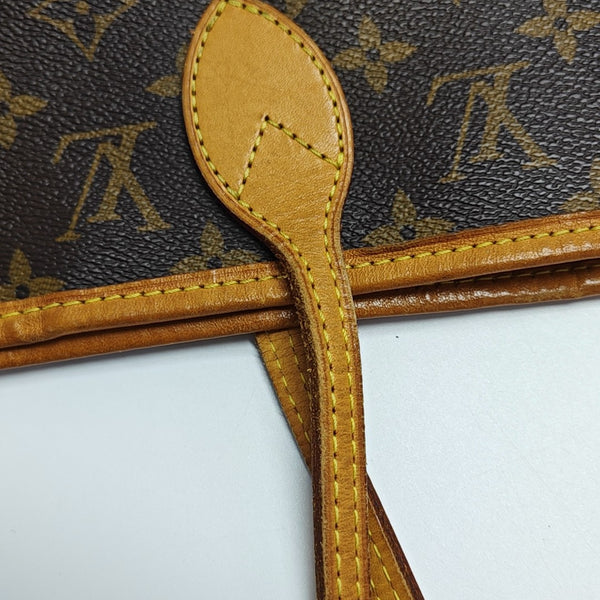 NEVERFULL MM Monogram Coated Canvas Brown