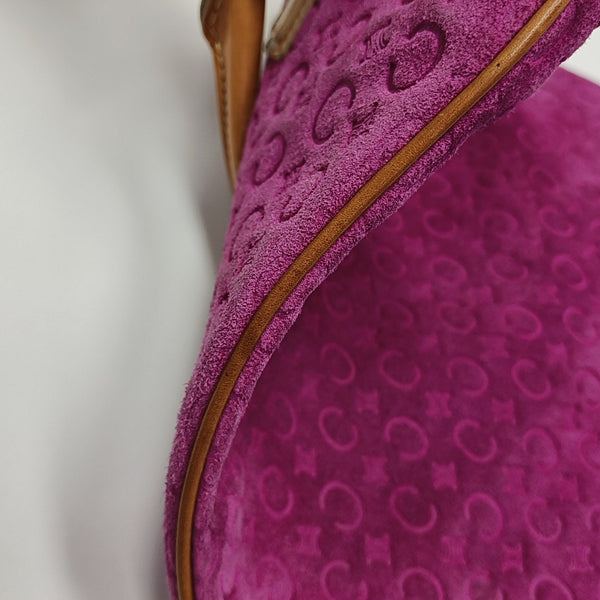 Suede Top Handle Bag Pink
