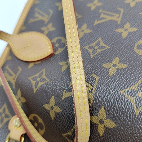 NEVERFULL MM Monogram Coated Canvas Brown