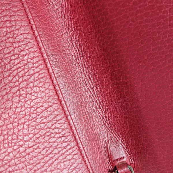 Interlocking G Small Calfskin Red