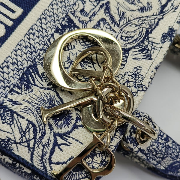Lady D-Lite Medium Canvas Blue