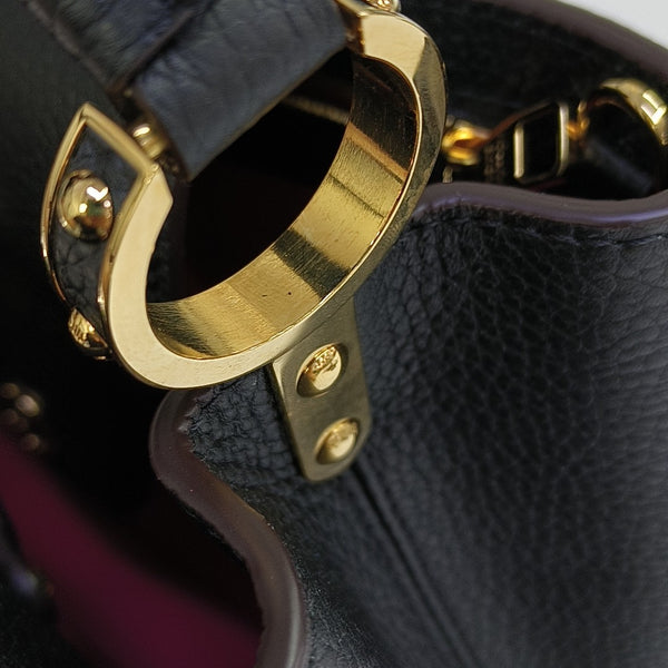 CAPUCINES MM Calfskin Black