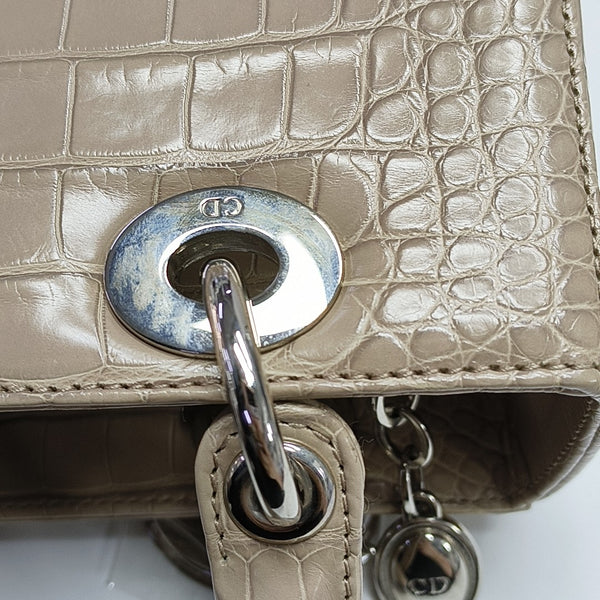 Lady Dior Medium Crocodile Beige