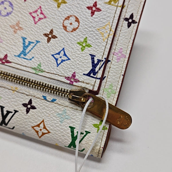 LV × TM EUGENIE Monogram Coated Canvas White Wallet