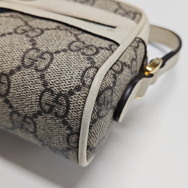 Ophidia Mini Monogram Coated Canvas Beige