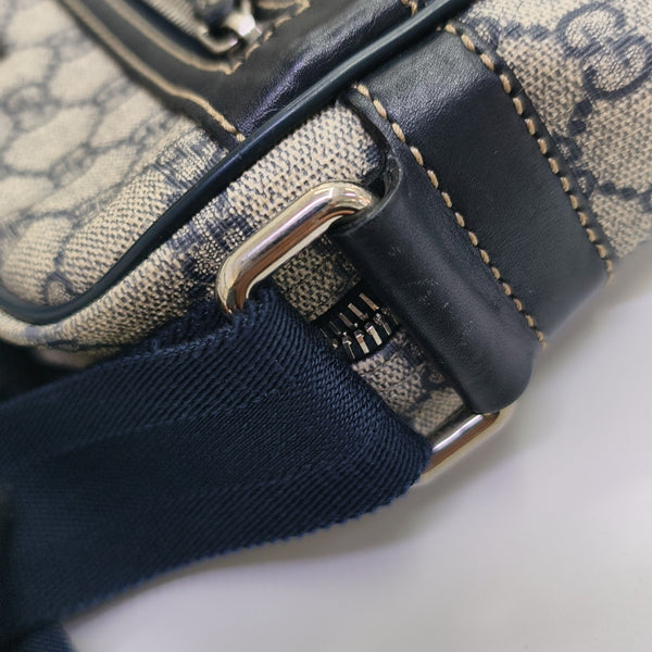 Monogram Coated Canvas Shoulder Bag Blue