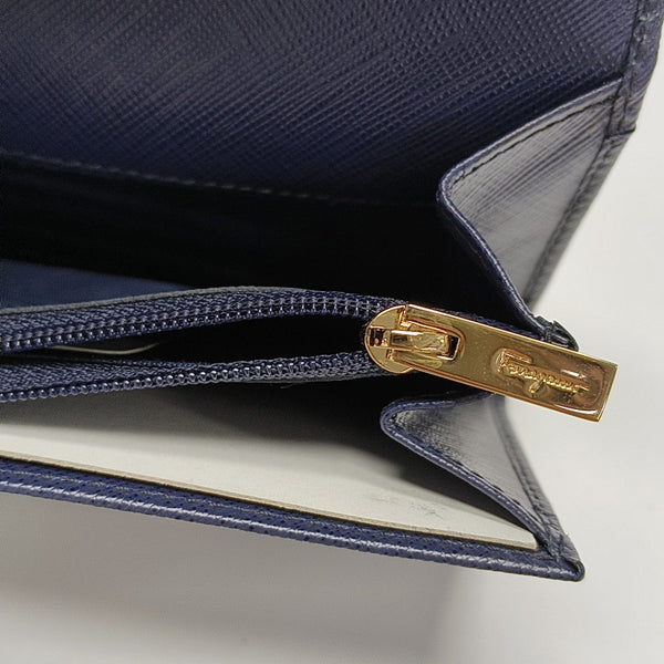 Ginny Calfskin Blue Wallet