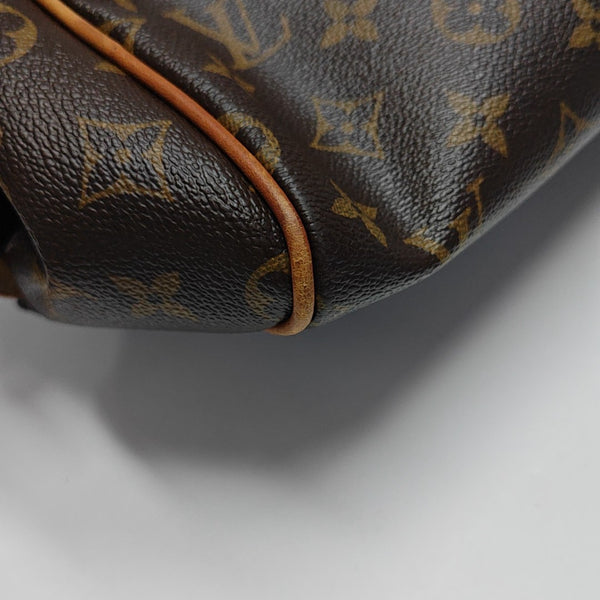 MONTORGUEI PM Monogram Coated Canvas Brown