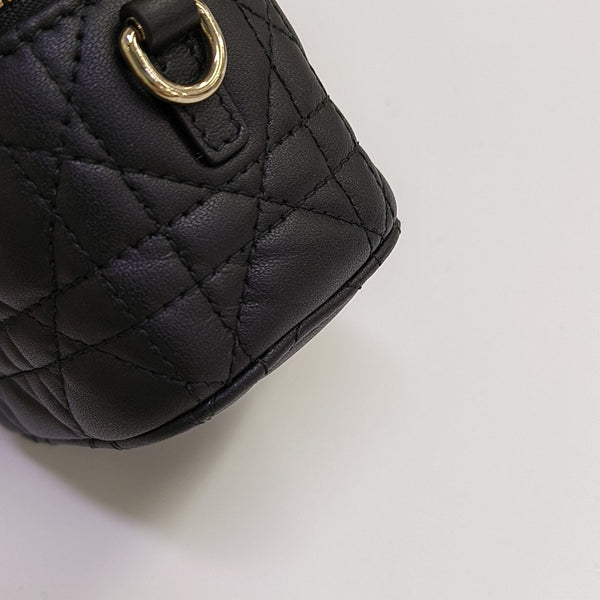 Lady Dior Super Mini Cannage Lambskin Black