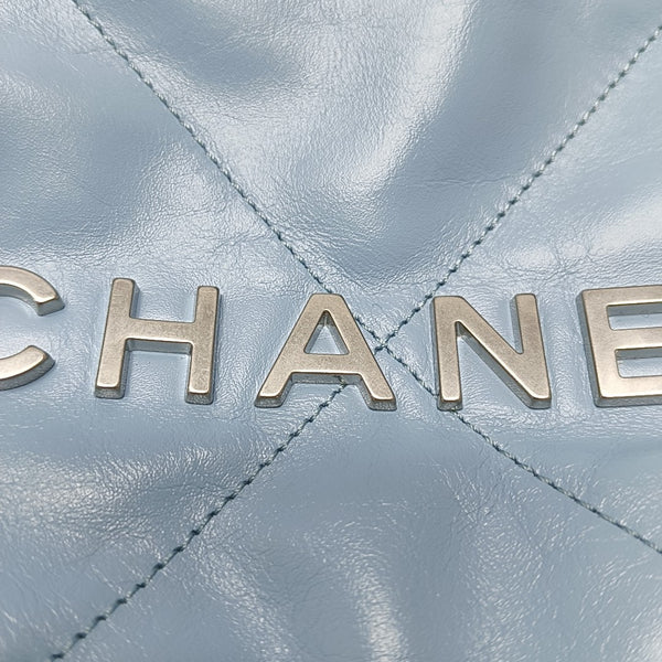 CHANEL 22 Mini Quilted Calfskin Blue