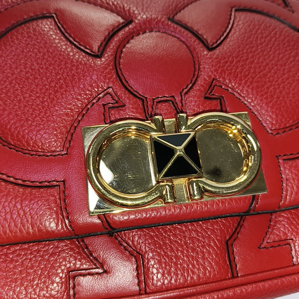 Galore Quilted Calfskin Red