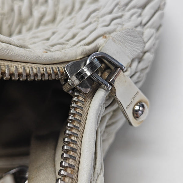 Avenue Quilted Lambskin White