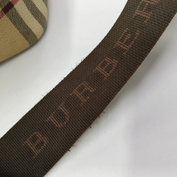 Coated Canvas Shoulder Bag Beige