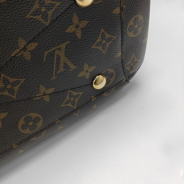 MONTAIGNE GM Monogram Coated Canvas Brown