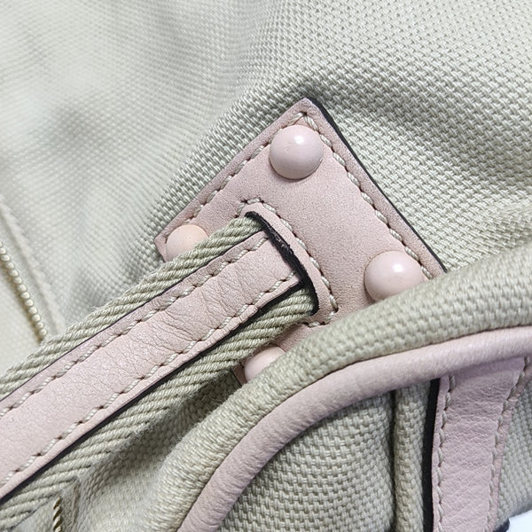 Canvas Shoulder Bag Beige