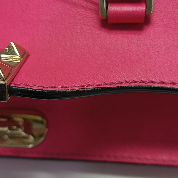 Rockstud Calfskin Red